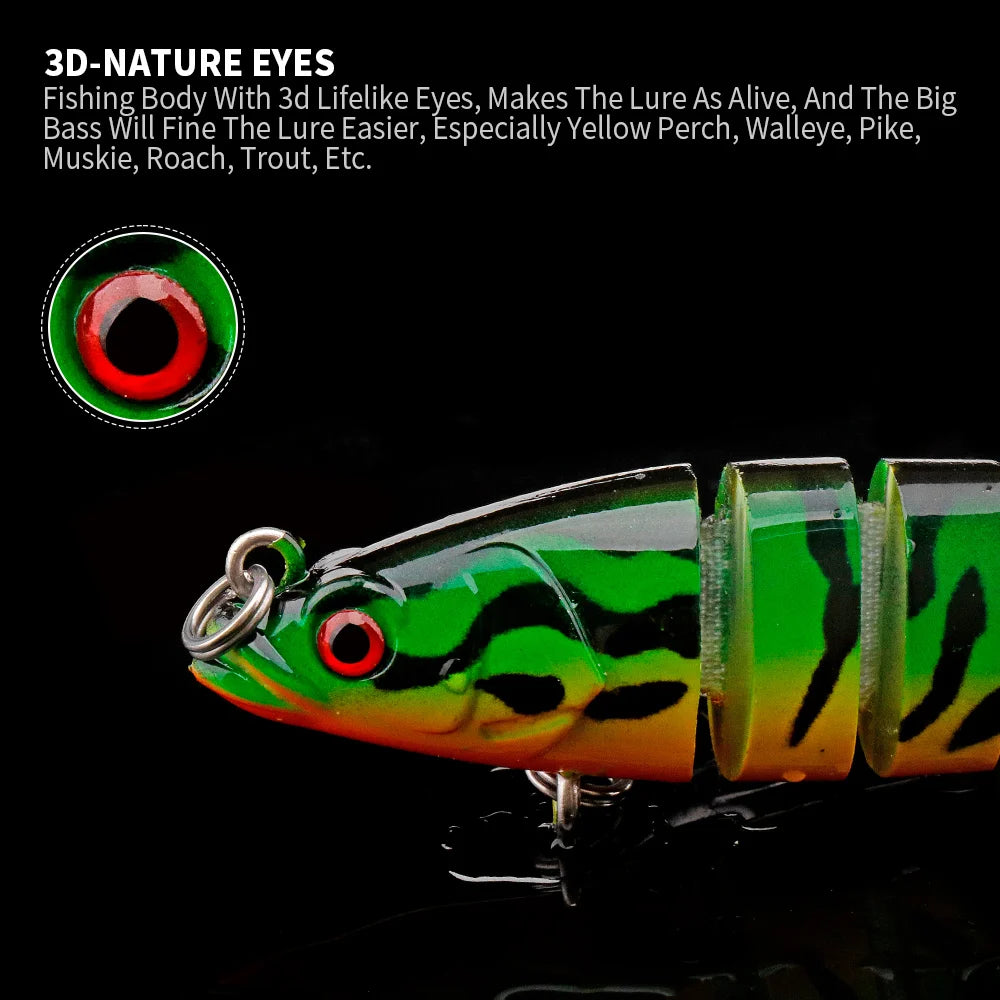 VTAVTA 100mm 10.5g 8-Segmented Sinking Fishing Lure