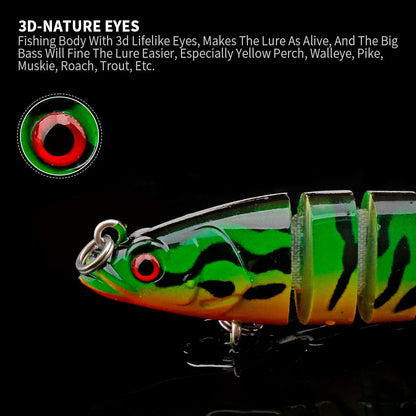 VTAVTA 100mm 10.5g 8-Segmented Sinking Fishing Lure
