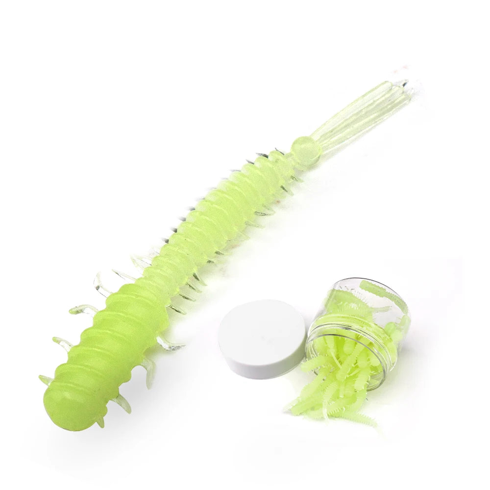 VTAVTA 50pcs Worm Silicone Bait 45mm 0.4g