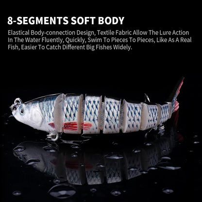 VTAVTA 10cm 10.5g Segmented Swimbait - Hard Bait Sinking Bionic Artificial Plastic