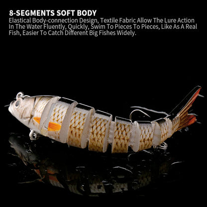 VTAVTA 100mm 10.5g 8-Segmented Sinking Fishing Lure
