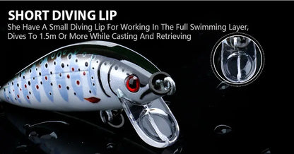 VTAVTA Sinking Minnow Jerkbait Wobbler 7cm 10g