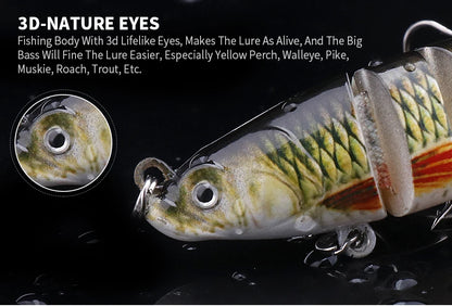 VTAVTA 10cm 10.5g Segmented Swimbait - Hard Bait Sinking Bionic Artificial Plastic