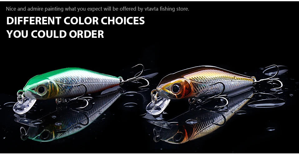 VTAVTA Mini Floating Minnow Wobbler Fishing Lure 6cm 5g