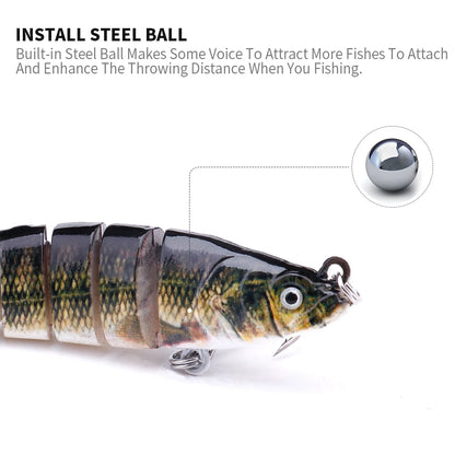 VTAVTA 10cm 10.5g Segmented Swimbait - Hard Bait Sinking Bionic Artificial Plastic