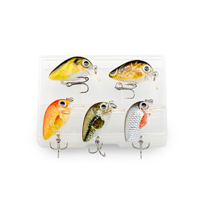 VTAVTA Mini Crank Bait 5pcs Floating Minnow Wobblers