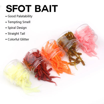 VTAVTA 50pcs Worm Silicone Bait 45mm 0.4g