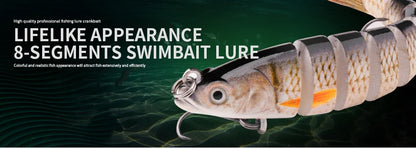 VTAVTA 100mm 10.5g 8-Segmented Sinking Fishing Lure