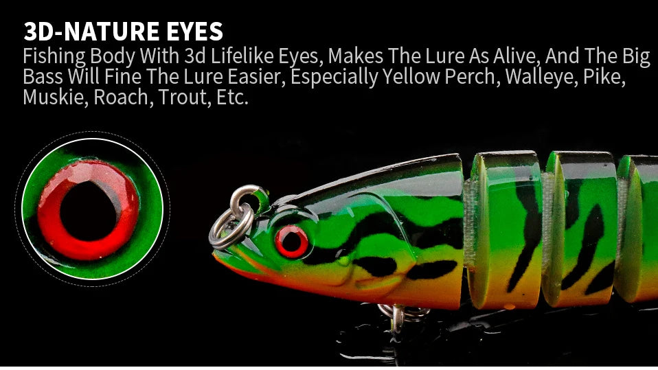 VTAVTA 100mm 10.5g 8-Segmented Sinking Fishing Lure
