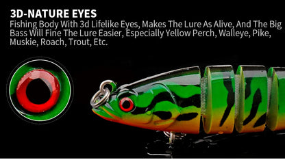 VTAVTA 100mm 10.5g 8-Segmented Sinking Fishing Lure