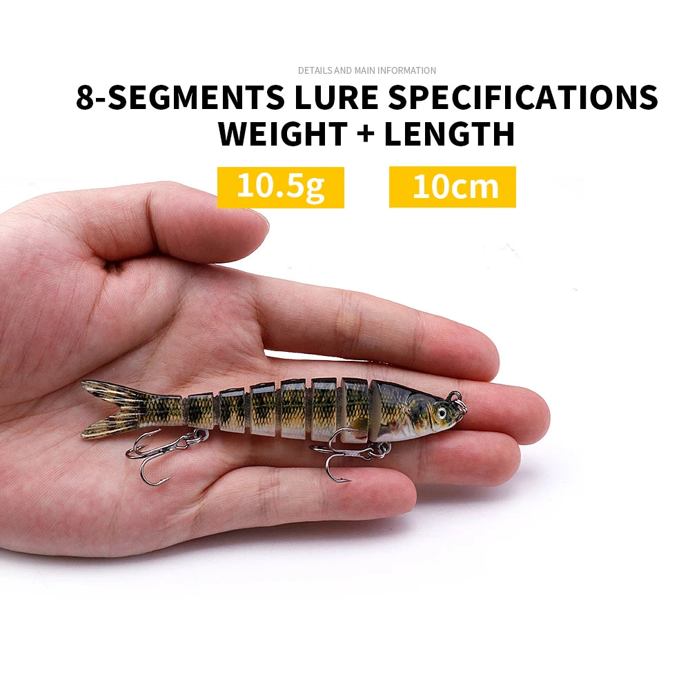 VTAVTA 10cm 10.5g Segmented Swimbait - Hard Bait Sinking Bionic Artificial Plastic