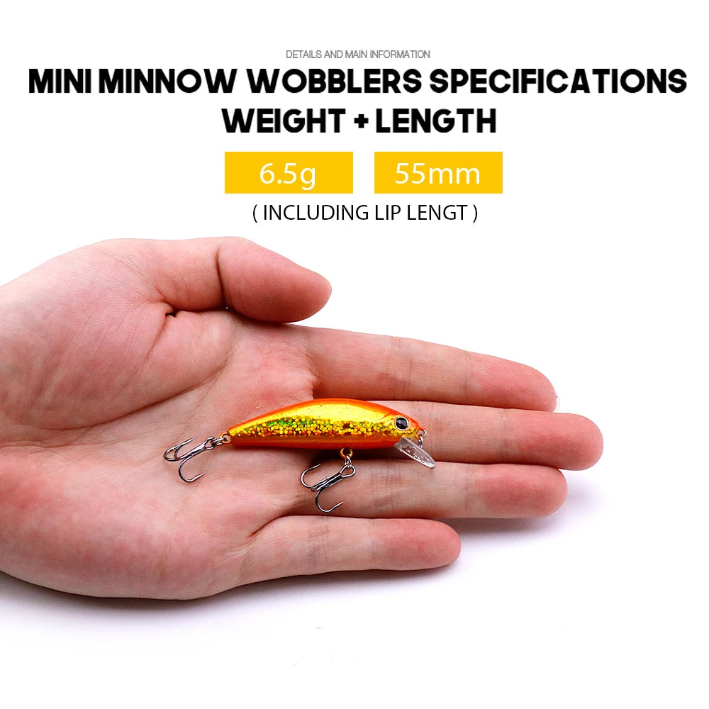 VTAVTA Japanese Design Sinking Minnow Wobbler Fishing Lure 55mm 6.5g