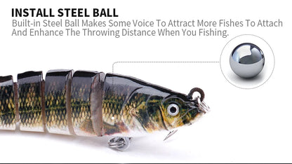 VTAVTA 10cm 10.5g Segmented Swimbait - Hard Bait Sinking Bionic Artificial Plastic