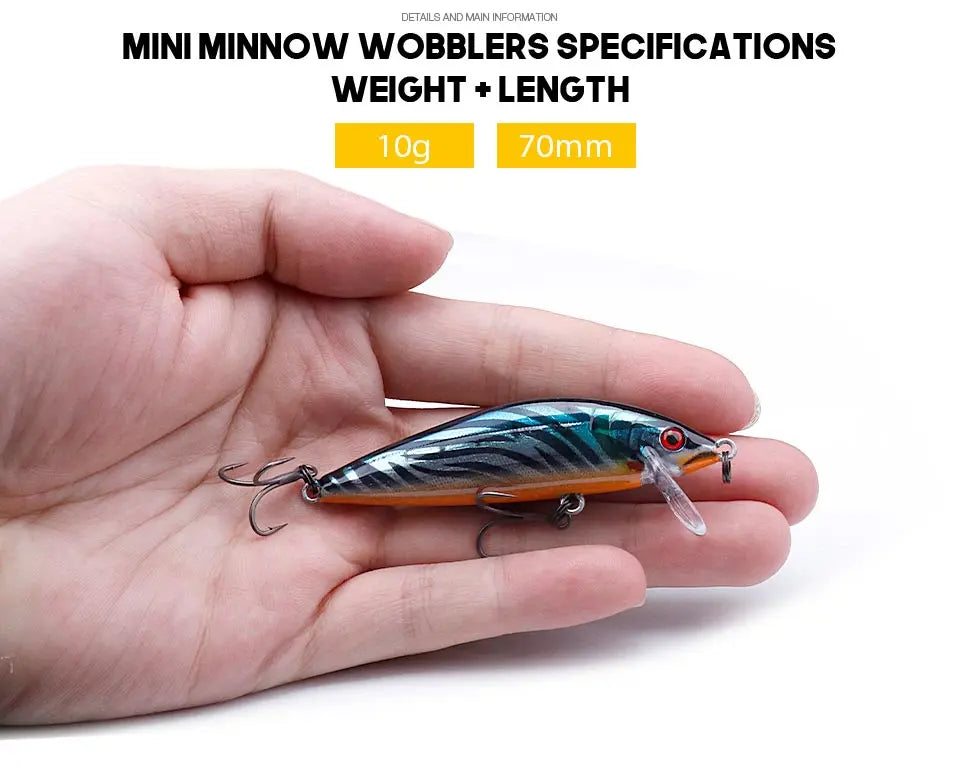VTAVTA Sinking Minnow Jerkbait Wobbler 7cm 10g