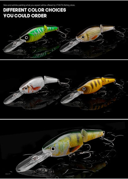 VTAVTA 2-segment Jointed Floating Minnow Lures 105mm 15g