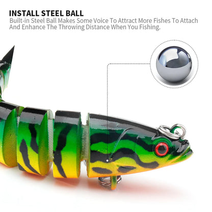 VTAVTA 100mm 10.5g 8-Segmented Sinking Fishing Lure