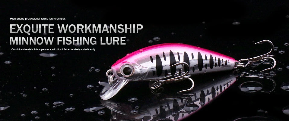 VTAVTA Japanese Design Sinking Minnow Wobbler Fishing Lure 55mm 6.5g