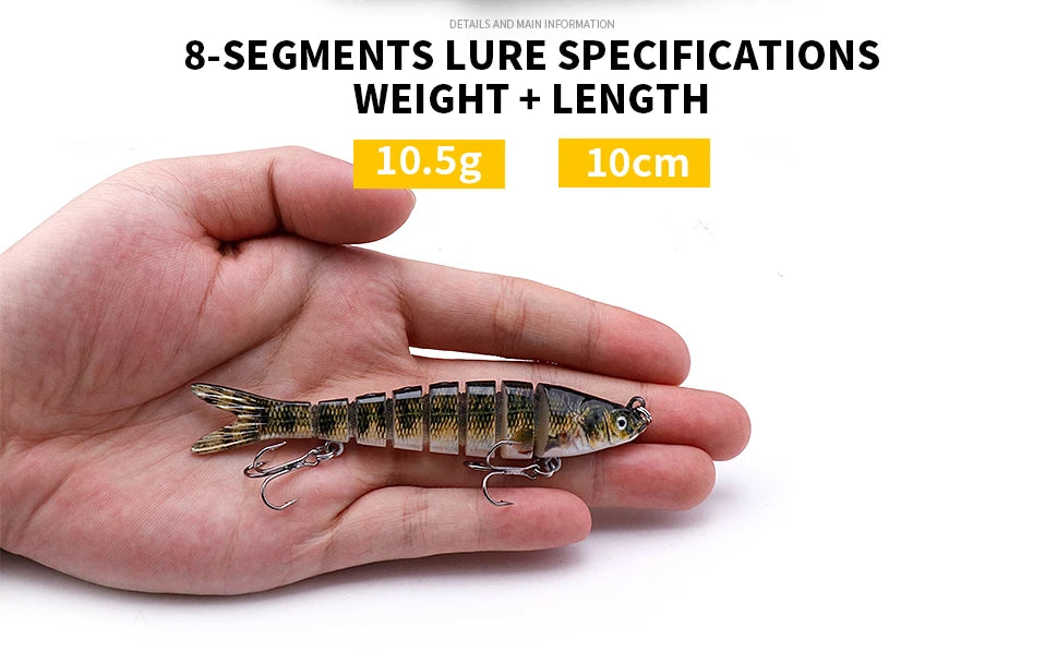 VTAVTA 10cm 10.5g Segmented Swimbait - Hard Bait Sinking Bionic Artificial Plastic